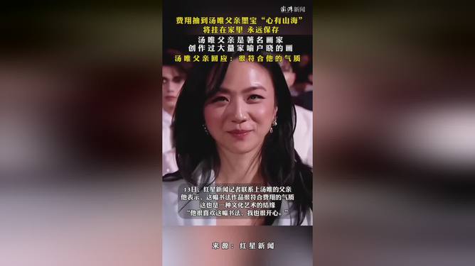 汤唯父亲回应费翔抽到书法作品，传承与偶遇的奇妙缘分