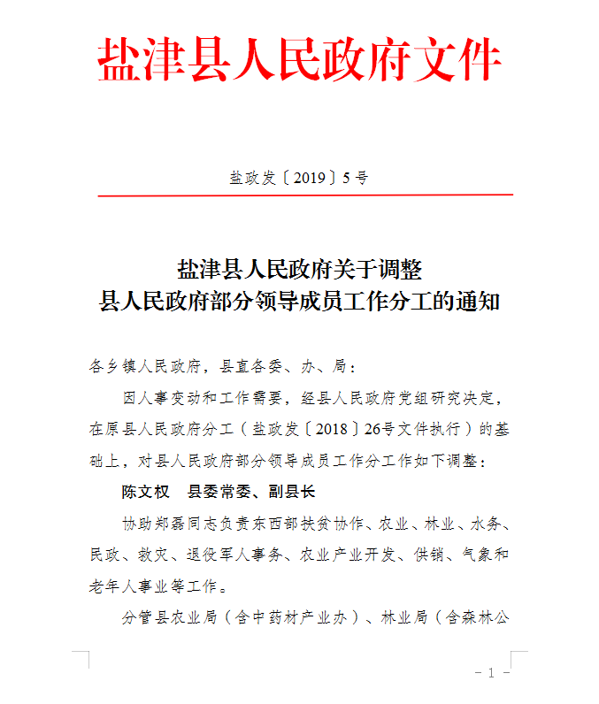 盐津县人民政府办公室人事任命，构建高效政务体系的重要一步